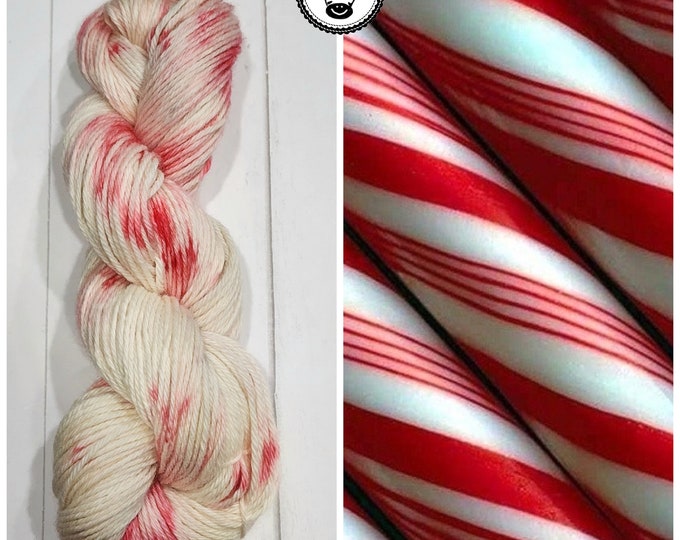 Hand Dyed Yarn: Peppermint Stick      Available in Silk, Baby Alpaca, Linen blend (Wool Free)