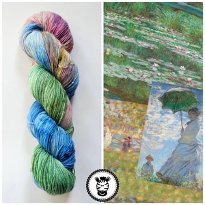 Hand Dyed Yarn: Impressionists                           Available in Silk, Baby Alpaca, Yak blend (Wool Free)