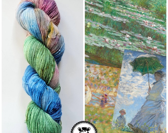 Hand Dyed Yarn: Impressionists                           Available in Silk, Baby Alpaca, Yak blend (Wool Free)