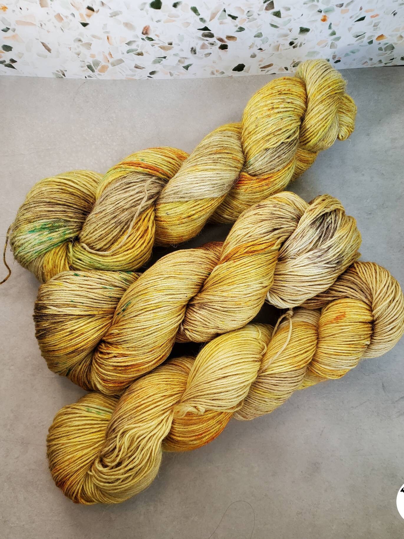 Hand Dyed Yarn: Sunflower Available in Silk Baby Alpaca Yak - Etsy