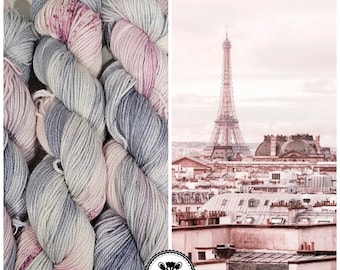 Fil teint à la main : J'Adore Paris disponible en soie, bébé alpaga, mélange de yak (sans laine)