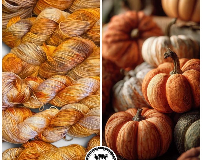 Hand Dyed Yarn: Pumpkin Spice         (Wool Free)