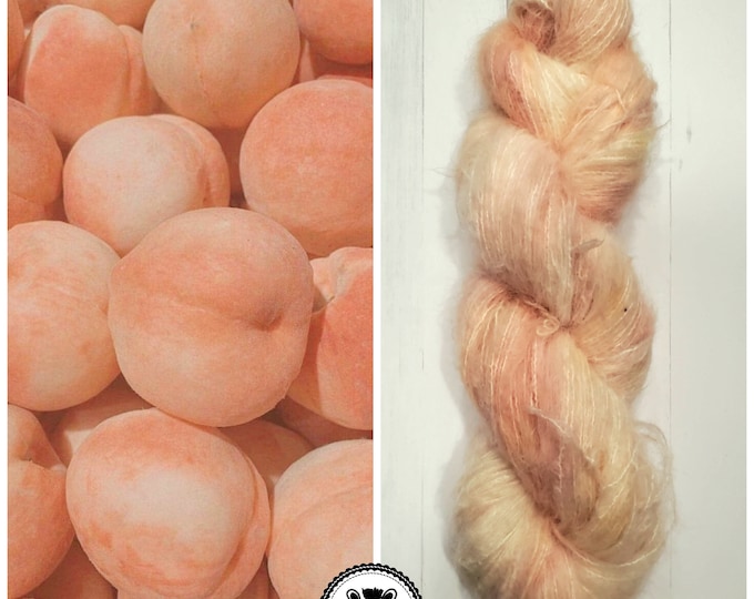 Hand Dyed Yarn: Just Peachy      Available in Silk, Baby Alpaca, Linen blend (Wool Free)