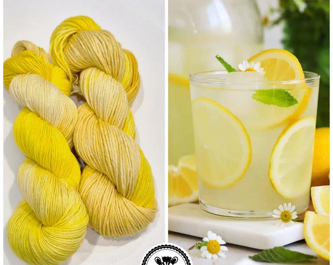 Hand Dyed Yarn: Lemonade                      Available in Silk, Baby Alpaca, Yak blend (Wool Free)