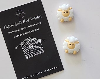 Adorables protège-pointes d'aiguille à tricoter mouton