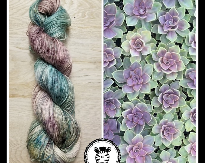 Hand Dyed Yarn: Succulent                       Available in Silk, Baby Alpaca, Linen blend (Wool Free)