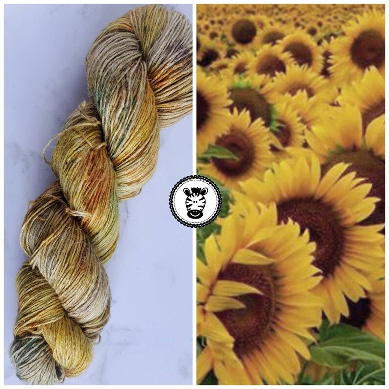 Hand Dyed Yarn Sunflower Available in Silk Baby Alpaca Yak Etsy