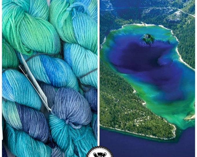 Hand Dyed Yarn: Emerald Bay                       Available in Silk, Baby Alpaca, Linen or Cashmere blend (Wool Free)