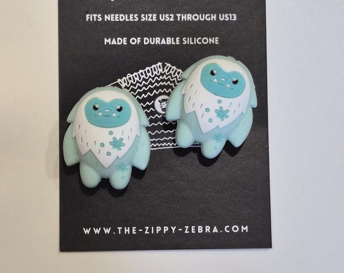 Adorable Knitting Needle Point Protectors Abominable Snowman Yetti