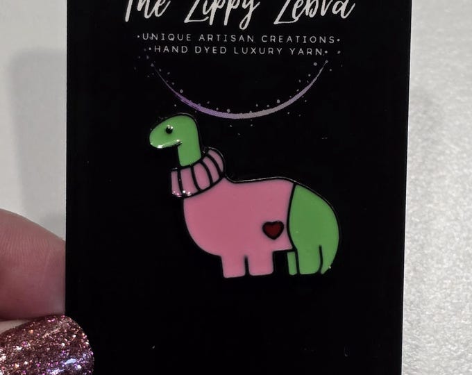Dinosaur in a Sweater Cute Enamel Pin Gift Idea