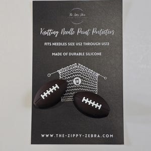Adorable Knitting Needle Point Protectors Footballs