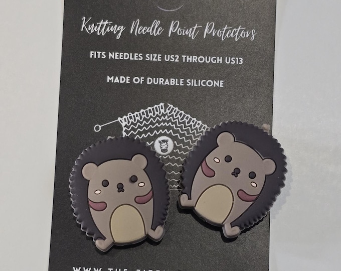 Adorable Knitting Needle Point Protectors Hedgehogs