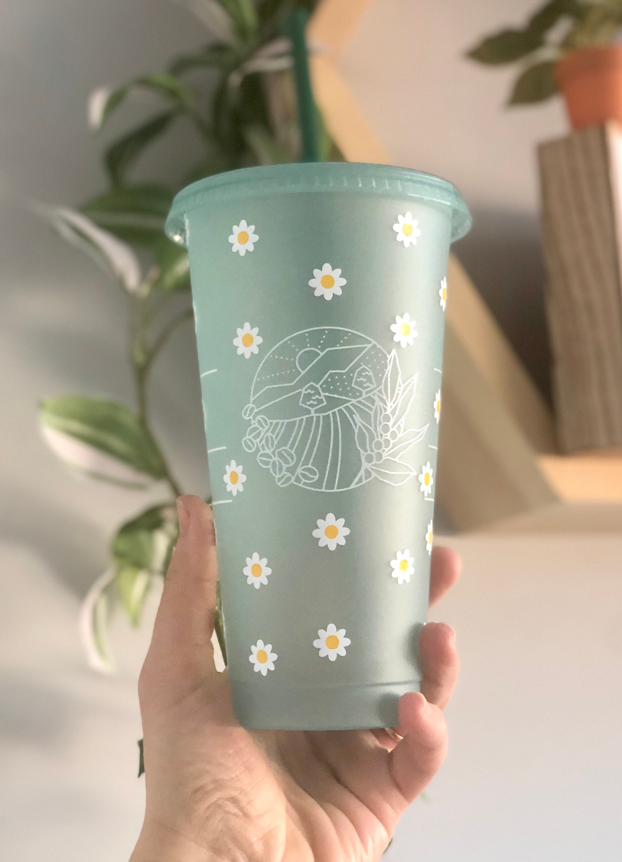 Earth Day Starbucks Cup Starbucks Earth Day Tumbler Daisy Etsy