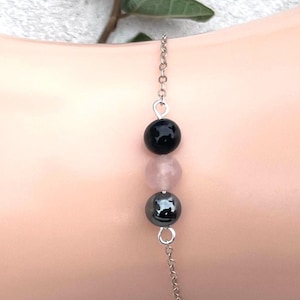 Empath Protection Bracelet Black Tourmaline Jewelry for Wife Chakra Gift for Girlfriend