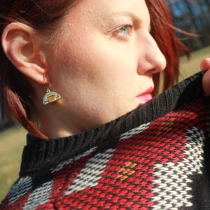 Semi-Square kinetic fidget earrings by Playthings Studio image 5