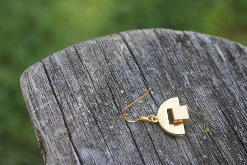 Semi-Square kinetic fidget earrings by Playthings Studio image 7