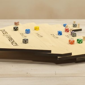Dice Frenzy Board Game – Magnetic Mini Shuffleboard, Handcrafted Family Fun