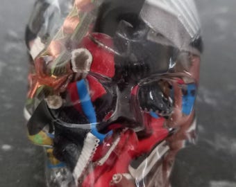 steampunk resin skull