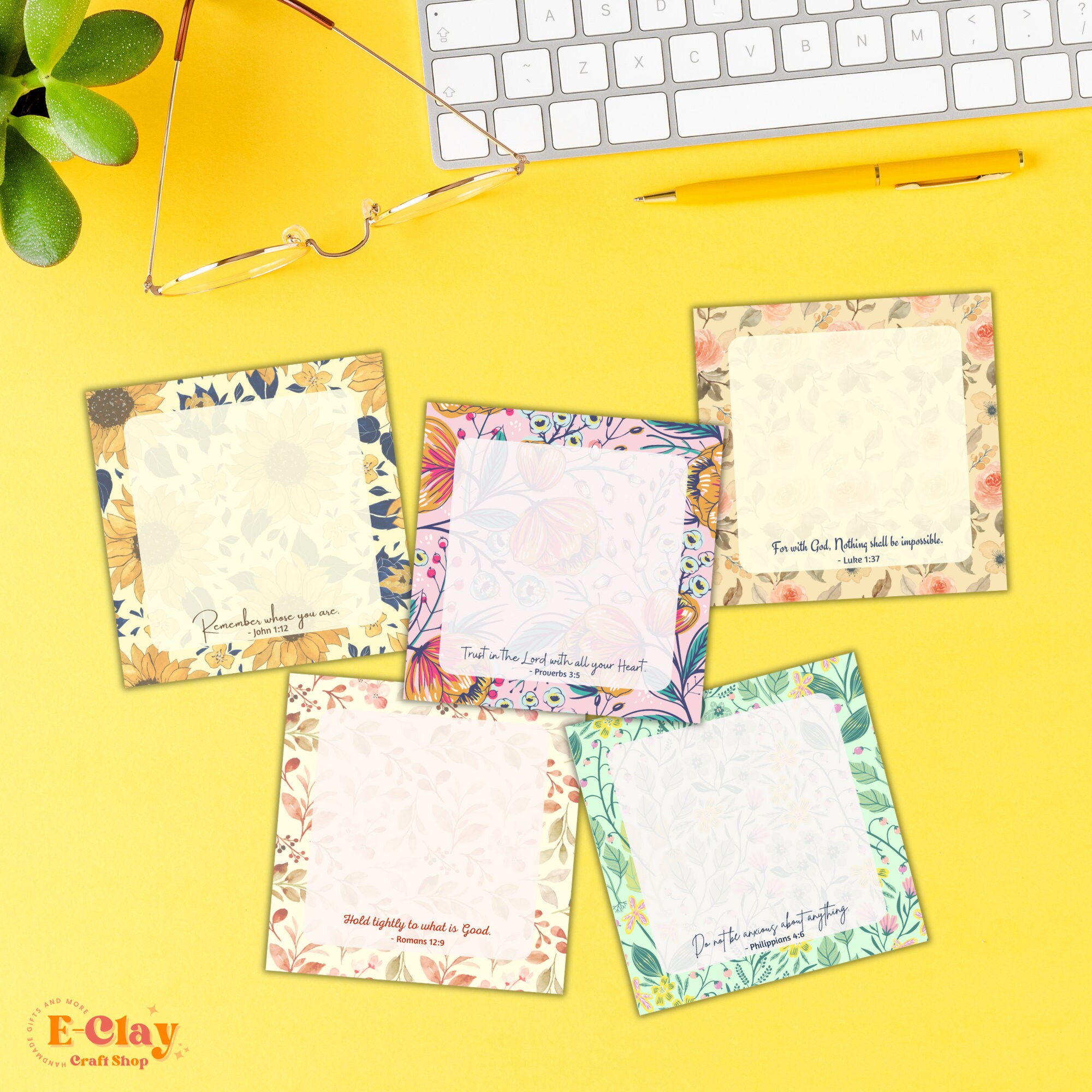 Printable Scriptual Thinkpad Printable Bible Verse Notepad Template, Positive Affirmations (digital ...