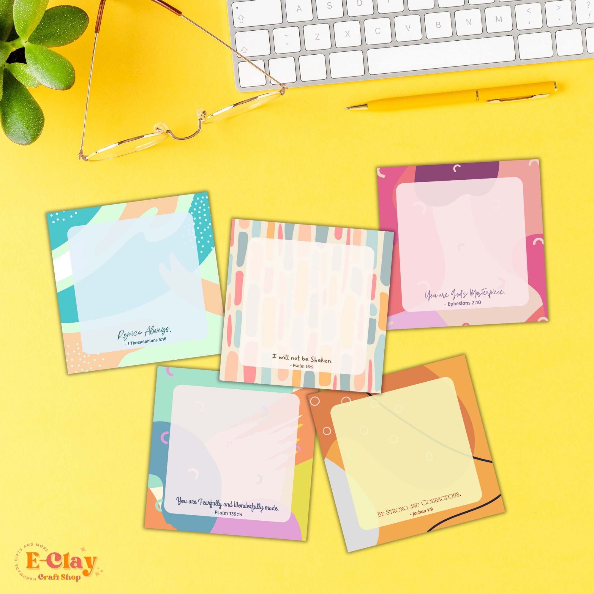 Printable Bible Verse Notepad, Notepad Template, Positive Affirmations ...