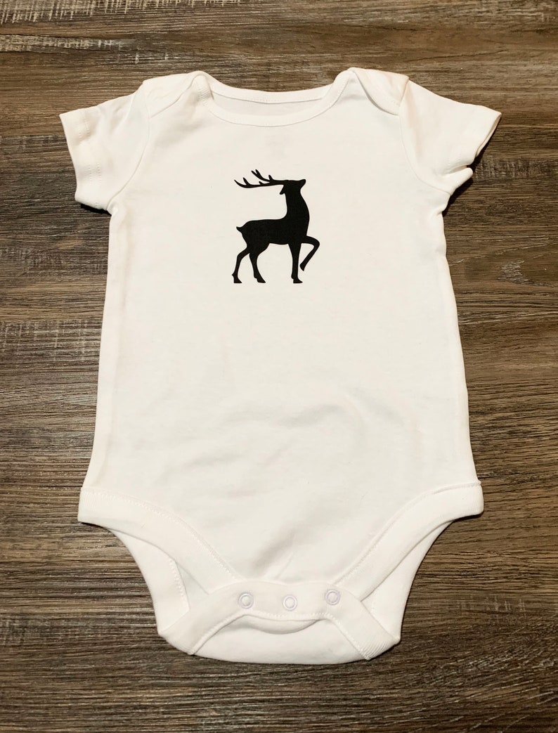 Deer Baby Onesie Winter Baby Clothing Reindeer Baby Etsy