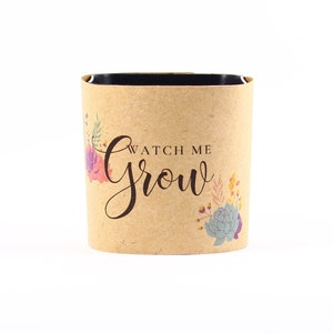 Watch Me Grow Baby Shower Colored Succulent Wrapper - Natural