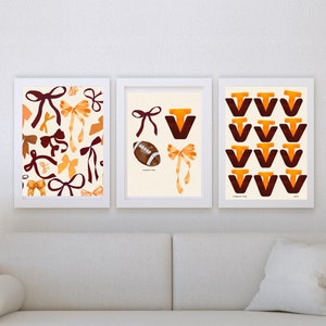 Virginia Tech Wall Art | Themed Watercolor Art Prints, Decor