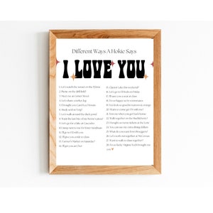 Different Ways A HOKIE Says I LOVE YOU! Instant Digital Download! || Virginia Tech Wall Art/Gift, Blacksburg Wall Art, Virginia Tech Graphic
