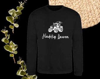Kids Nadolig Llawen Welsh Christmas farm Tractor Unisex Xmas Jumper Choice of Colours
