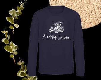 Kids Nadolig Llawen Welsh Christmas farm Tractor Unisex Xmas Jumper Choice of Colours
