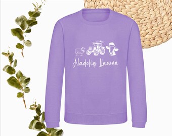 Kids Nadolig Llawen Welsh Christmas farm animals Unisex Xmas Jumper Choice of Colours