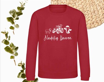 Kids Nadolig Llawen Welsh Christmas farm animals Unisex Xmas Jumper Choice of Colours