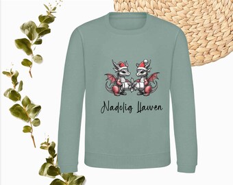 Kids Nadolig Llawen Welsh Christmas Dragon Unisex Xmas Jumper Choice of Colours