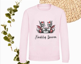 Kids Nadolig Llawen Welsh Christmas Dragon Unisex Xmas Jumper Choice of Colours