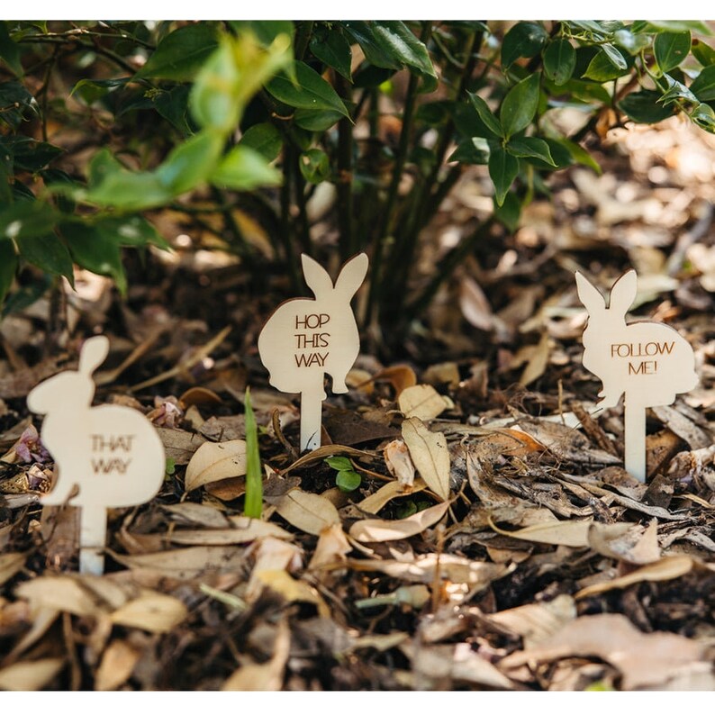 Personalised Easter Egg Hunt Signs - Bunny 1
