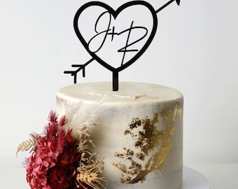 Acrylic Heart Arrow Cake Topper
