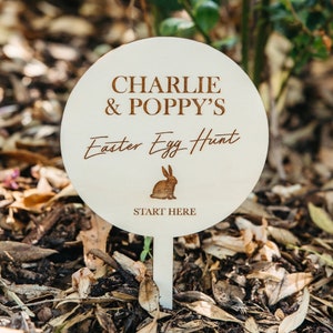Personalised Easter Egg Hunt Signs - Bunny 1