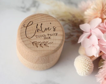 Personalised Tooth Fairy Box - Leaf