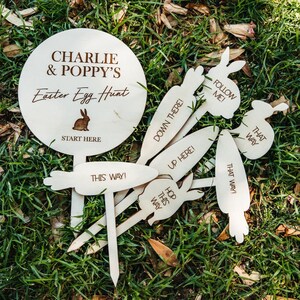 Personalised Easter Egg Hunt Signs - Bunny 1