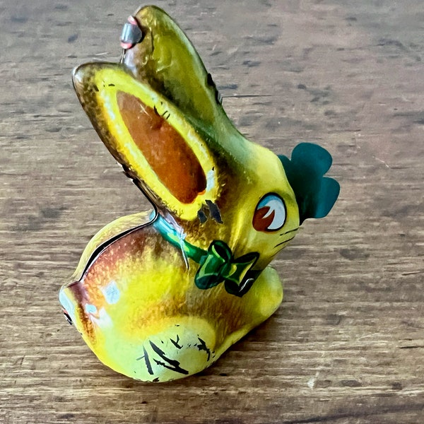 Vintage Bunny Rabbit "Hop Hop" Tin Lithograph Toy 918 by Lehmann Bros. West Germany