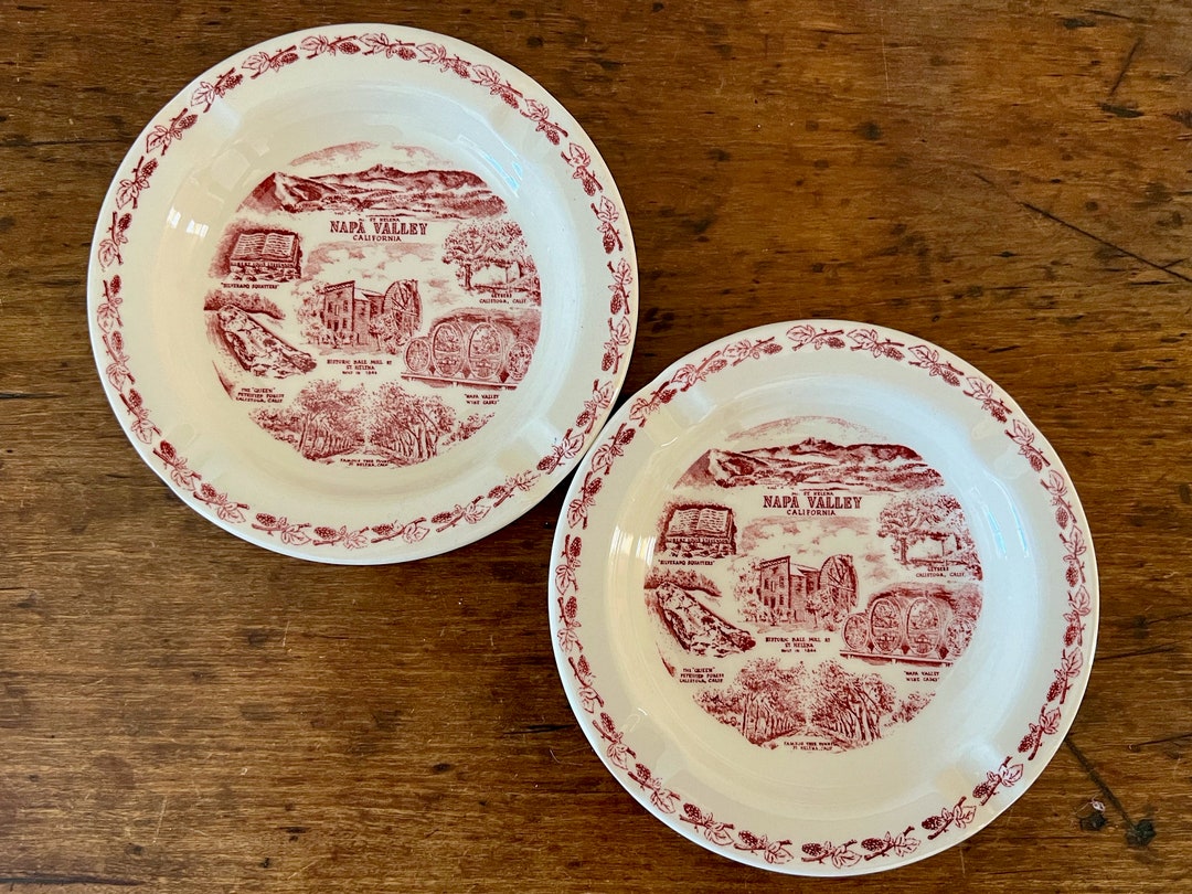Vintage Napa Valley Souvenir Ashtray/wine Coaster California Etsy