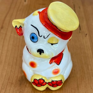 Vintage 1020's Bonzo the Dog Figurine Trinket Box Early Cartoon Character by George Studdy Made in Germany