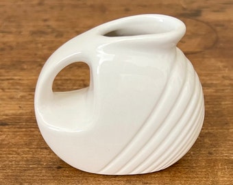 Vintage Miniature Cantinaware Creamer White Ceramic Collectible 1980's Cottagecore