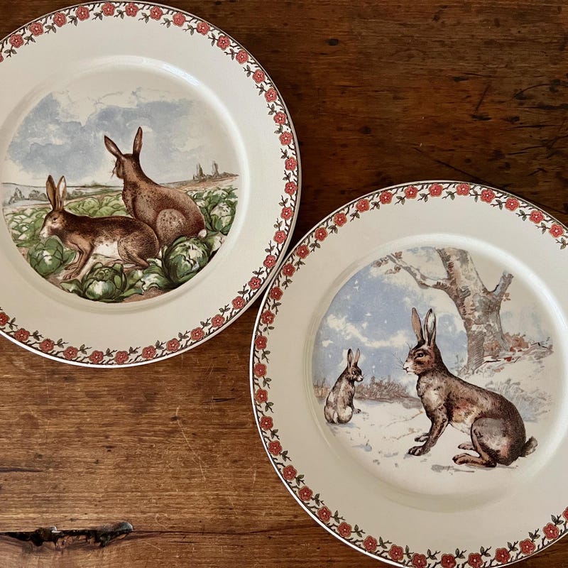 Crystal Rabbit Plate Rabbit Plate - Etsy