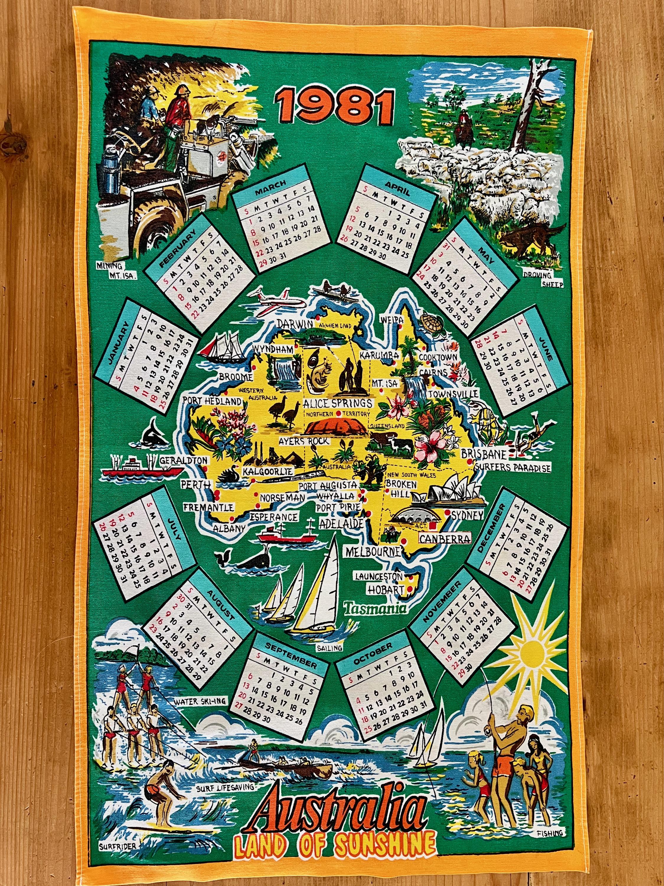 Vintage 1981 Calendar - Etsy