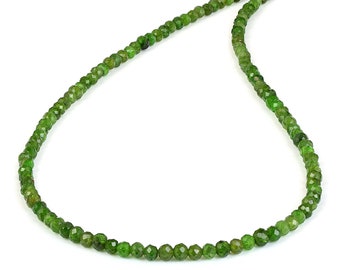 RUSSIAN CHROME DIOPSIDE BEADED NECKLACE HANDMADE PARTY WEAR 10K WHITE GOLD JEWEL RUSSIAN CHROME DIOPSIDE BEADED NECKLACE HANDMADE PARTY WEAR 10K WHITE GOLD JEWEL