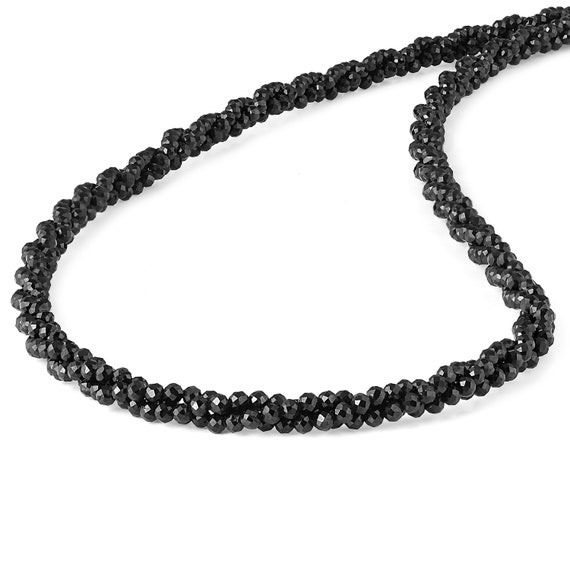 Amazon.com: 3.5-4mm Faceted Genuine Black Spinel Rondelle Beads Necklace,18  Inches Necklace, Healing Beads Necklace : Arts, Crafts & Sewing