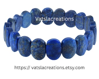 Stretch lapis lazuli-armband blauwe edelsteen genezend kristal