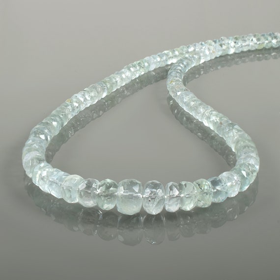 Aquamarine Choker Necklace March Birthstone Women Aquamarine Jewelry Baby Blue Aquamarine natural Gemstone Necklace Etsy