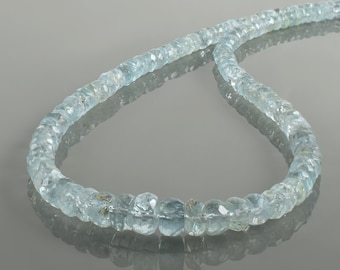 Aquamarine Necklace Sterling Silver March Birthstone Healing Crystal